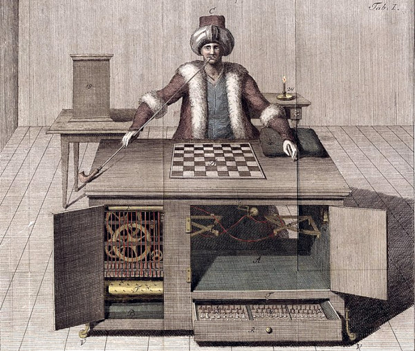 Le Turc mécanique, un (faux) automate jouant aux échecs