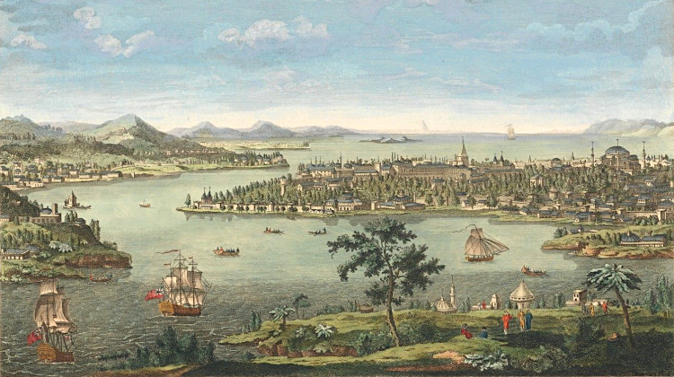 Une vue générale de la ville de Constantinople